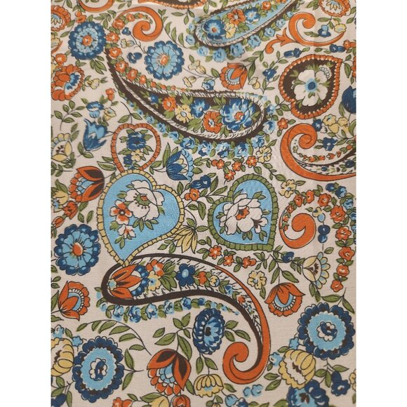 Silk Scarf Paisley Floral Square 20-inch Multicolor Print Accessory - Picture 13 of 15